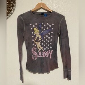 Disney Tinker Sassy Girls Long Sleeve Thermal Cute T-Shirt